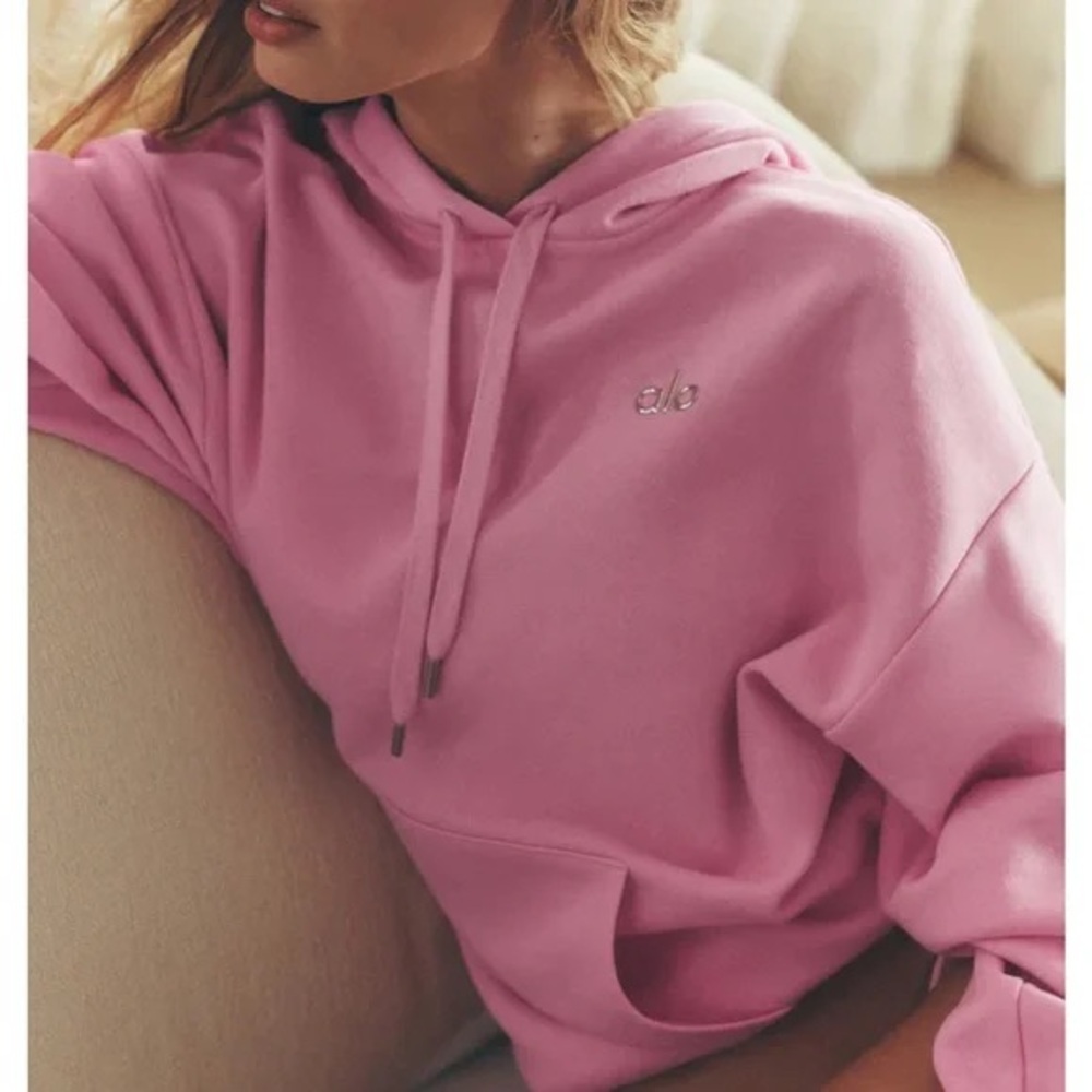 ALO Yoga Sweet Pink Accolade Hoodie L